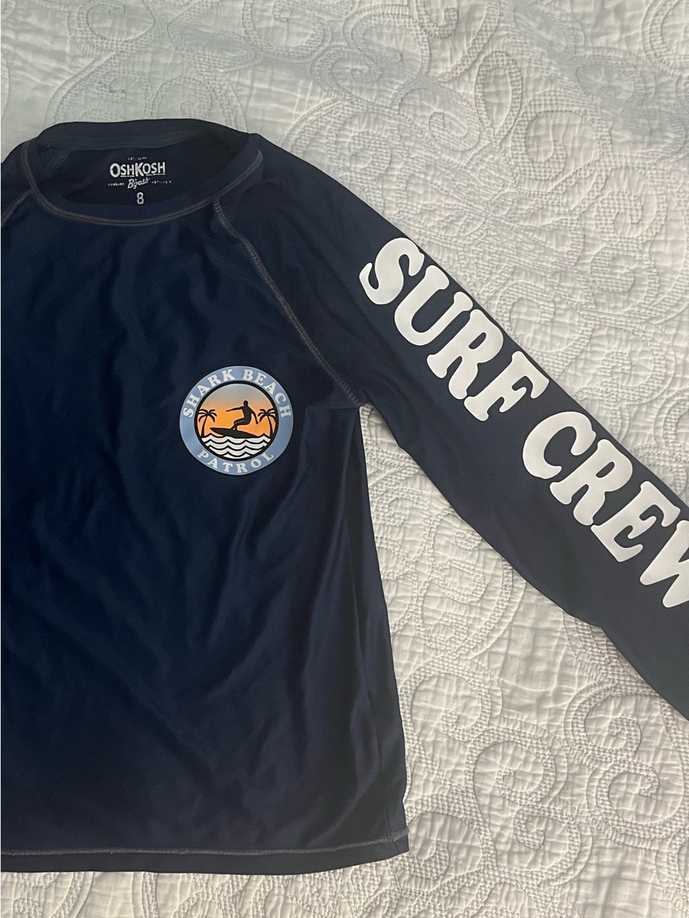 🌊OshKosh B'gosh Navy Logo Rash Top | Boys Size 8